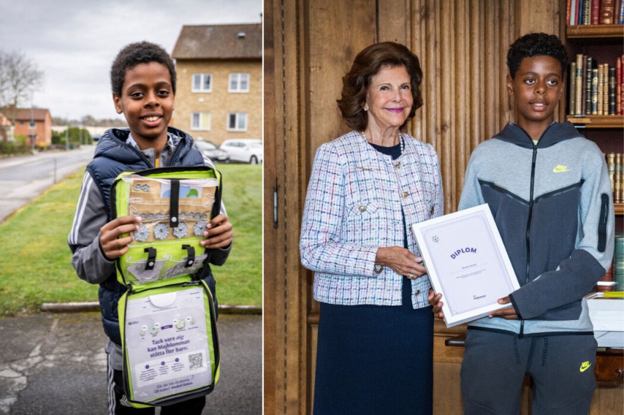 Murhaf Hamid sålde majblommor för miljonbelopp.