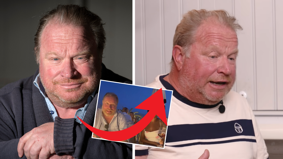 Claes Malmberg visar upp 28 år yngre flickvännen. 