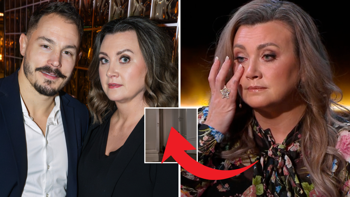 Camilla Läckberg blir känslosam efter Simons drag. 