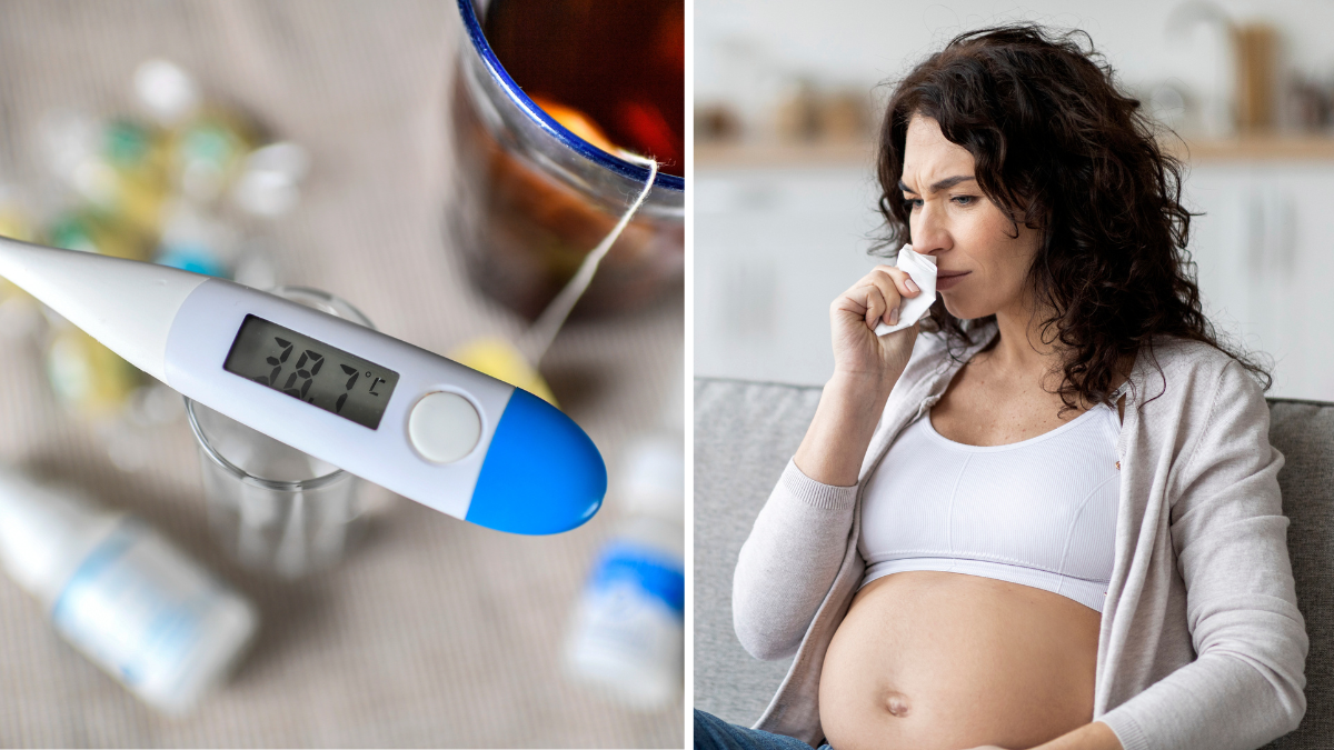 Är det farligt att få feber när man är gravid?